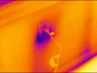 Infrared detects cold air entering the home