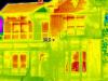Infrared image of the front of a home