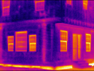 Infrared identifies basement losing heat