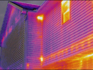 Missing insulation; heat escaping